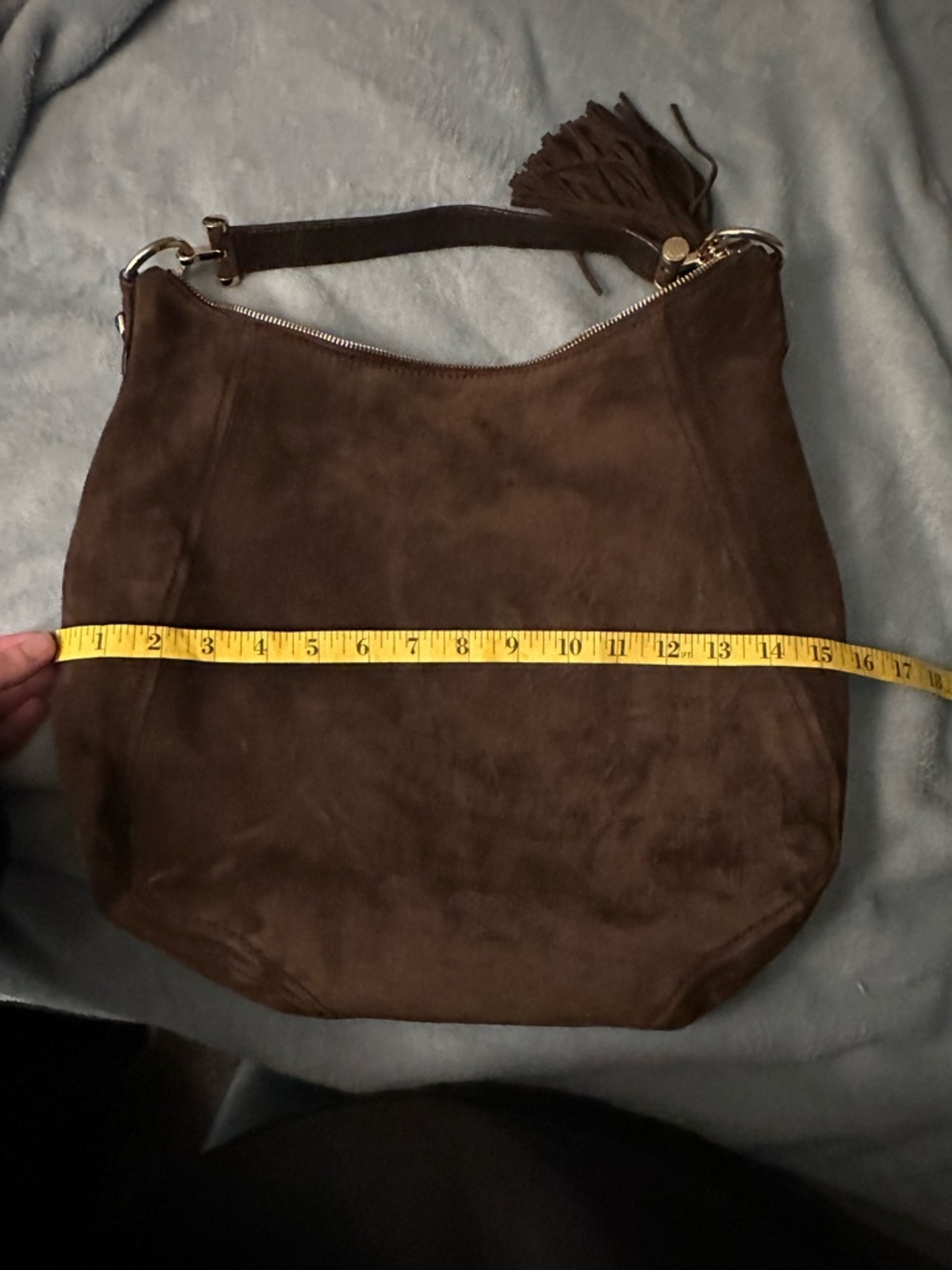 AUTHENTIC VINTAGE MK BROWN SUEDE PURSE - Picture 3 of 4